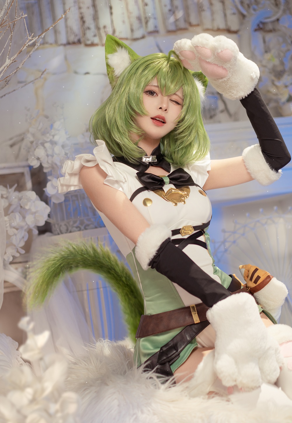 腥味猫罐-猫娘艾咪[12P] COS网红博主 预览1图