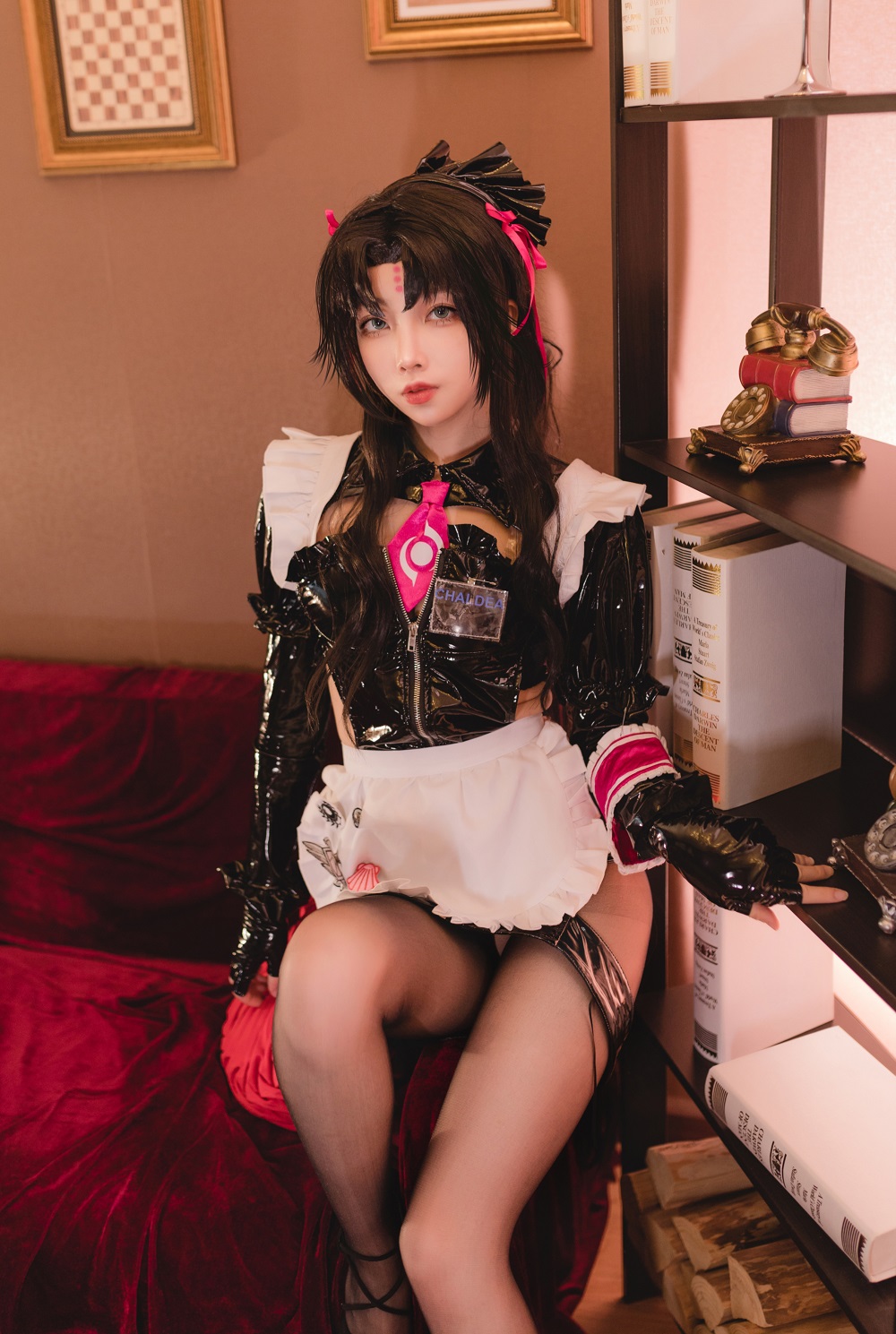杏仁曲奇-FGO-杀生院祈荒女仆[38P] COS网红博主 预览2图