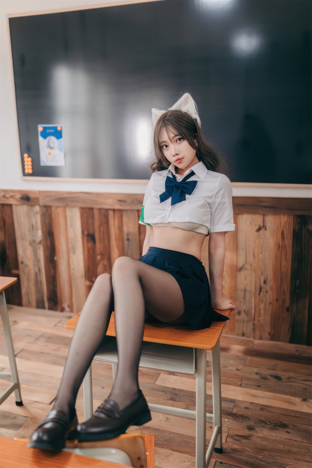 杏仁曲奇-生徒会坏猫猫[52P] COS网红博主 预览2图