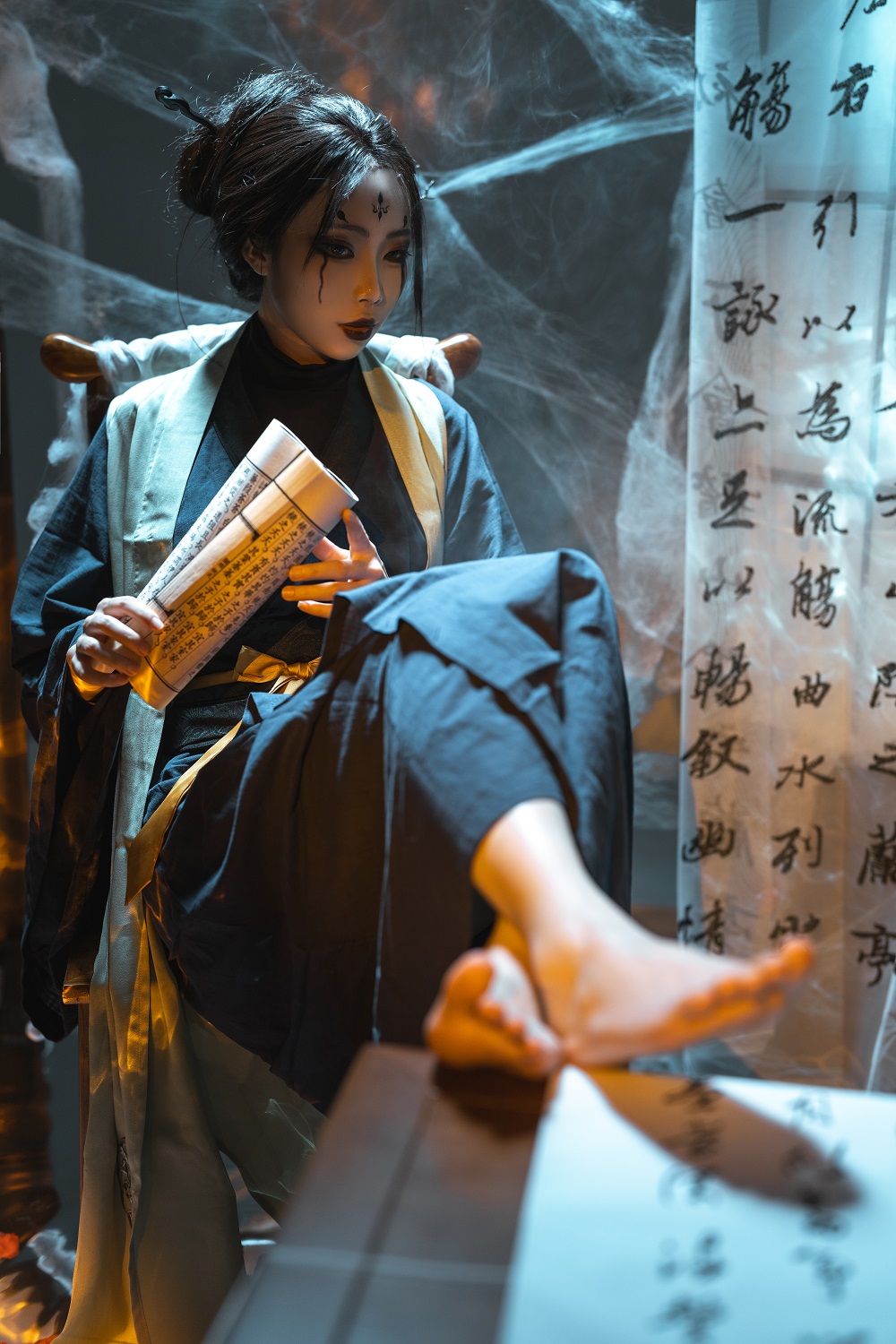 杏仁曲奇-黑神话·悟空-蜘蛛精四妹[50P] COS网红博主 预览1图