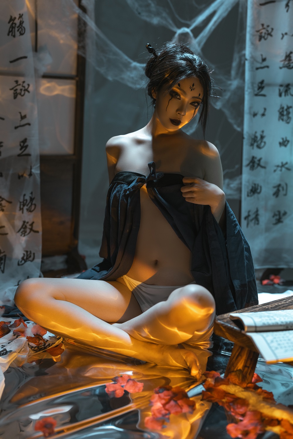 杏仁曲奇-黑神话·悟空-蜘蛛精四妹[50P] COS网红博主 预览2图