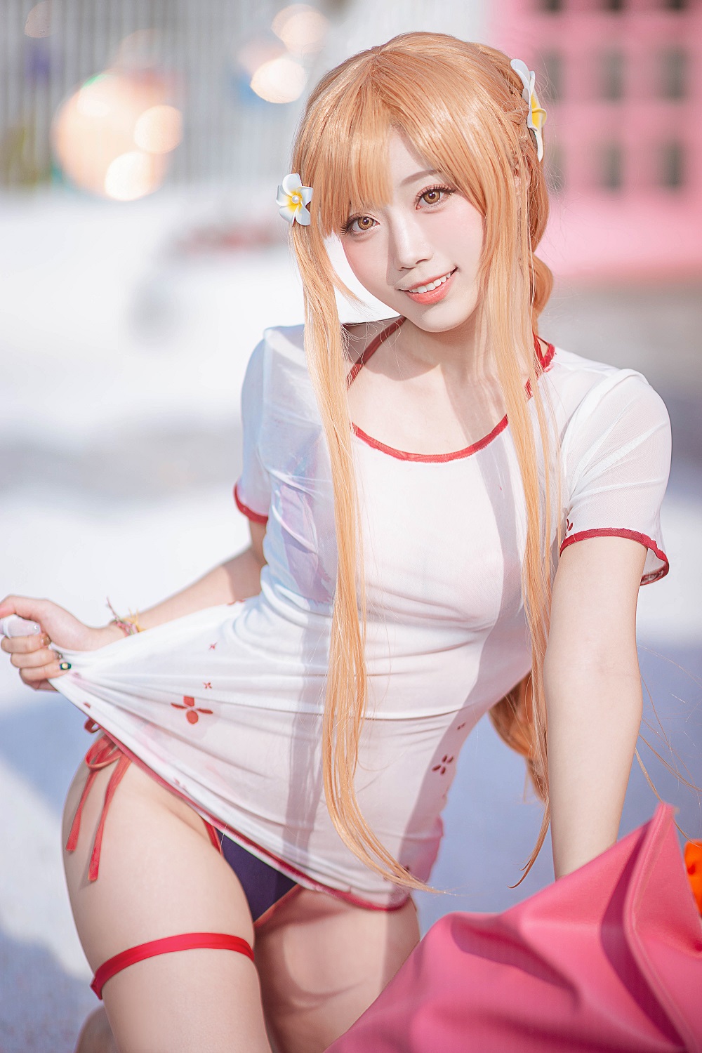 切切celia-刀剑神域-亚丝娜泳装[21P] COS网红博主 预览2图