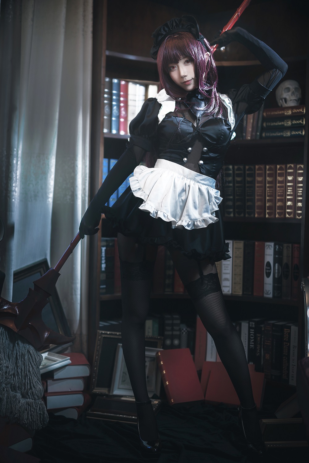切切celia-FGO-斯卡哈女仆[14P] COS网红博主 预览2图