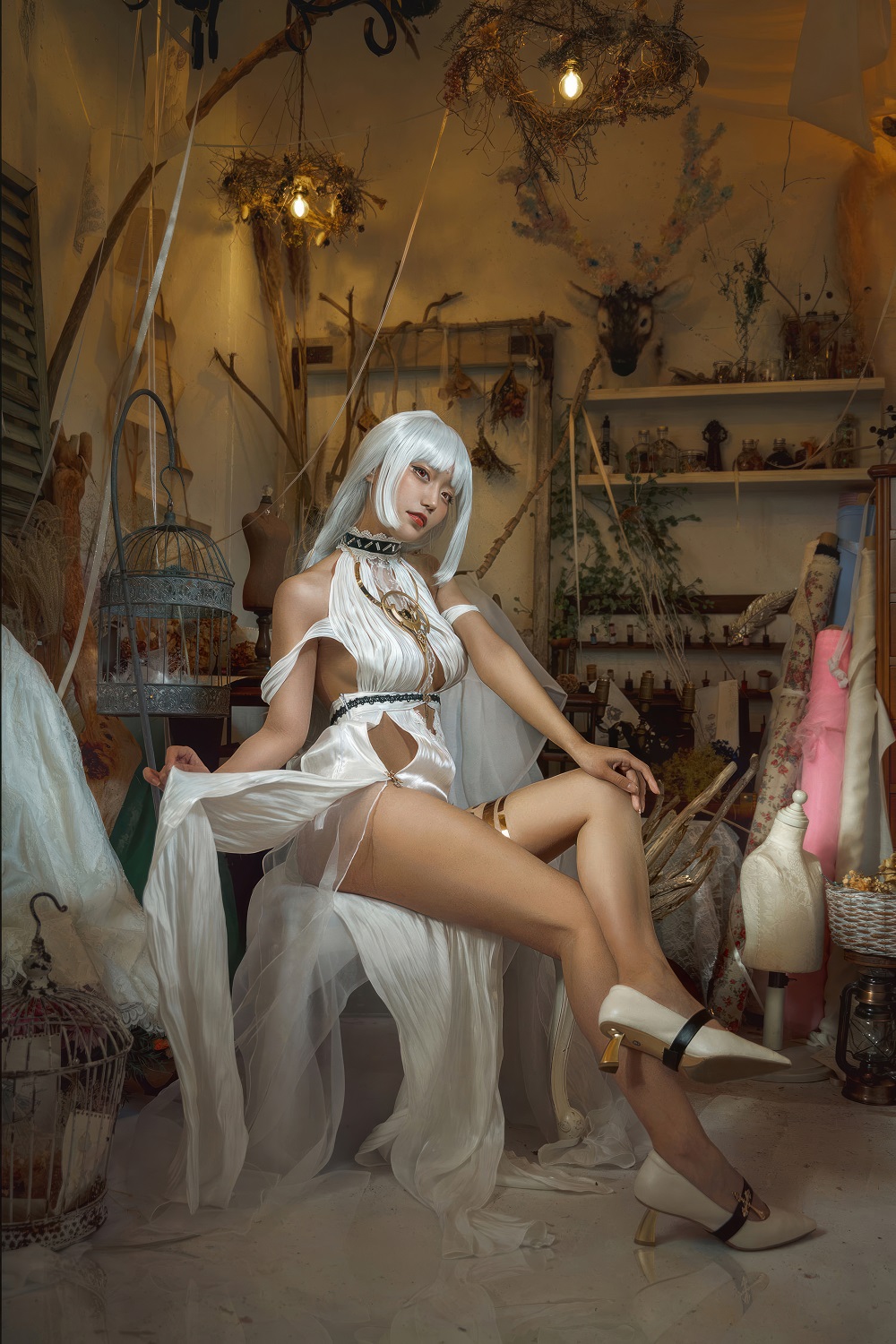 切切celia-碧蓝航线-马萨诸塞礼服[23P] COS网红博主 预览2图