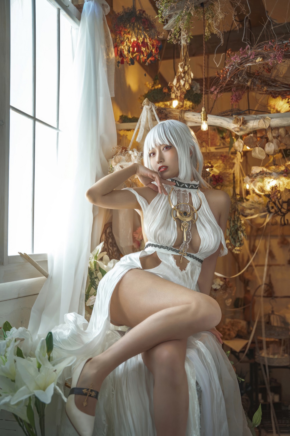 切切celia-碧蓝航线-马萨诸塞礼服[23P] COS网红博主 预览1图