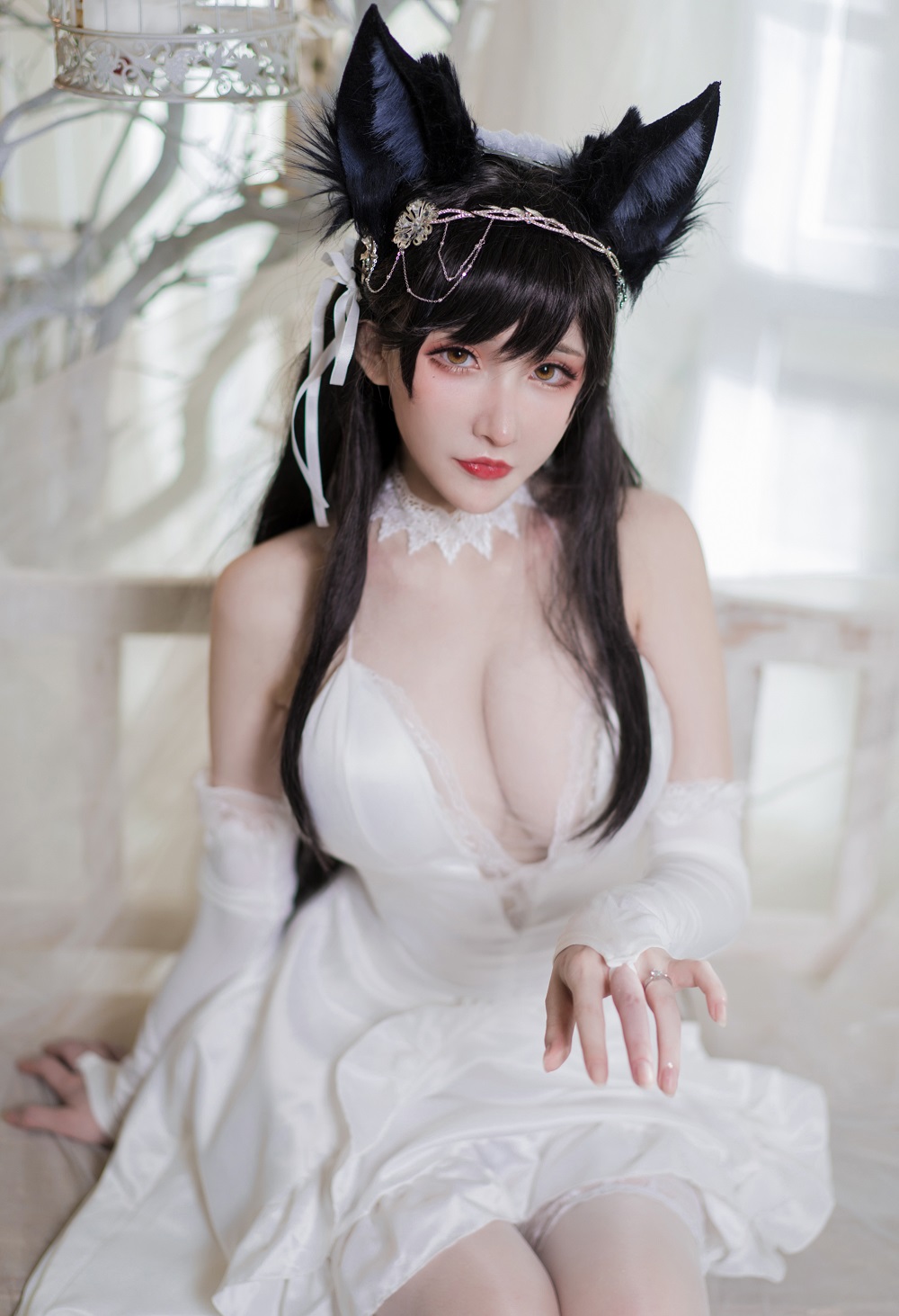 魔王大人Maou-碧蓝航线-爱宕花嫁[13P] COS网红博主 预览2图