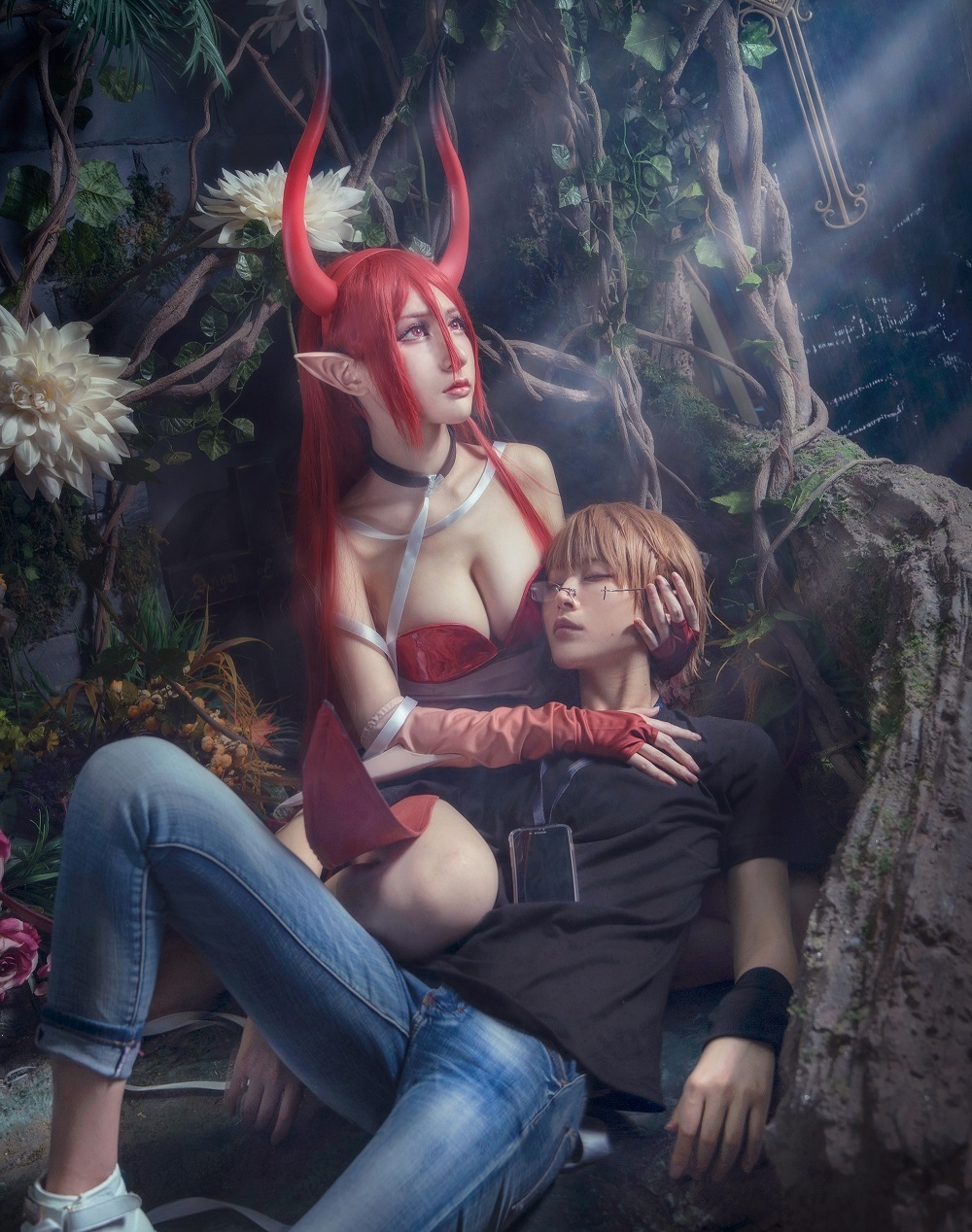魔王大人Maou-妖精种植手册-墨绯[9P] COS网红博主 预览1图