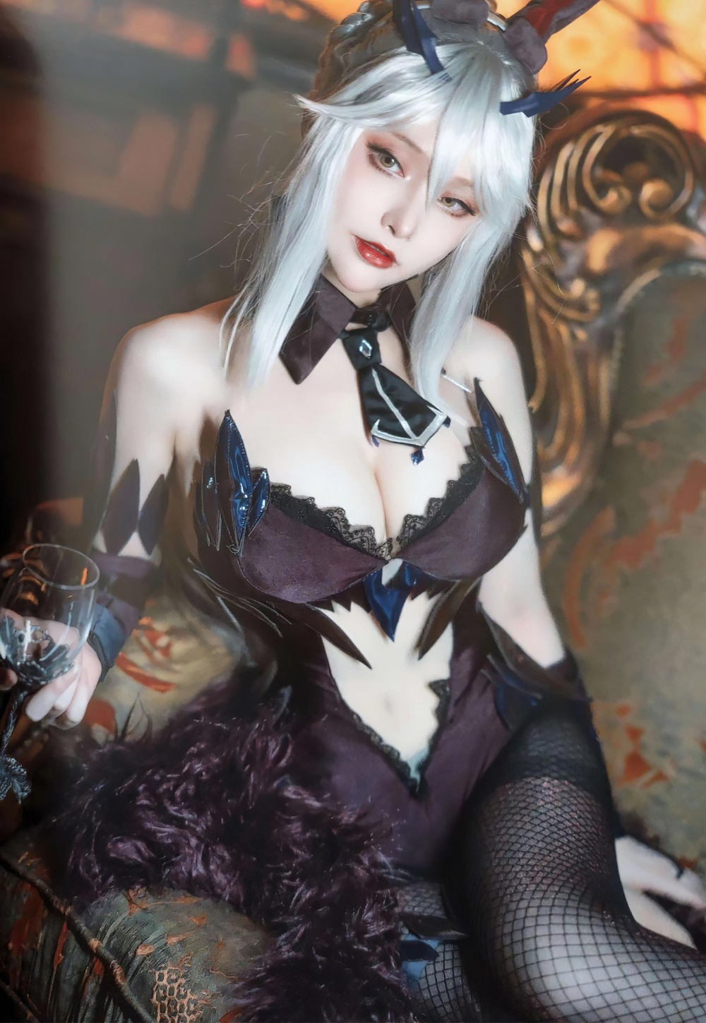 魔王大人Maou-FGO-黑枪呆兔女郎[14P] COS网红博主 预览2图
