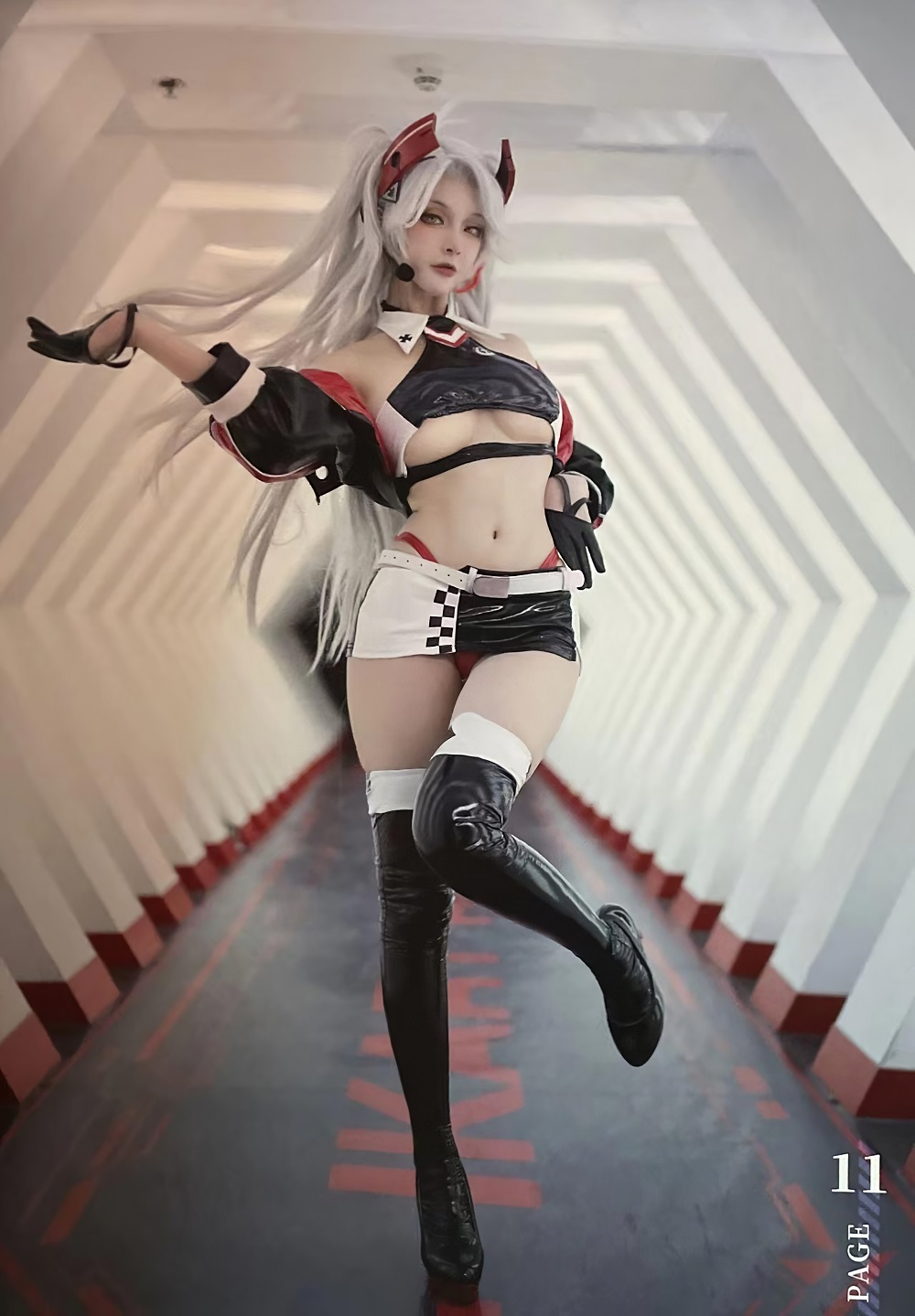 魔王大人Maou-碧蓝航线-欧根亲王赛车服[14P] COS网红博主 预览2图