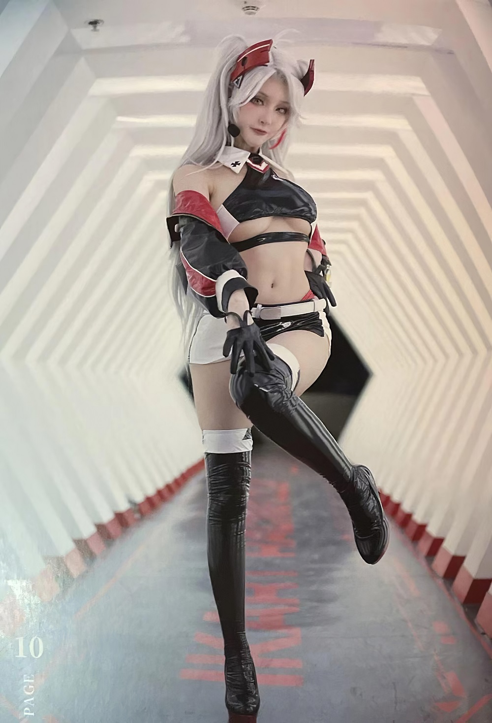 魔王大人Maou-碧蓝航线-欧根亲王赛车服[14P] COS网红博主 预览1图