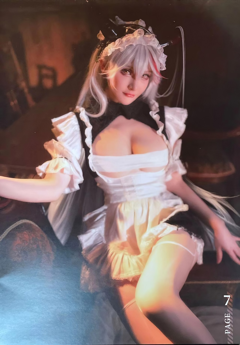 魔王大人Maou-碧蓝航线-埃吉尔女仆[12P] COS网红博主 预览1图