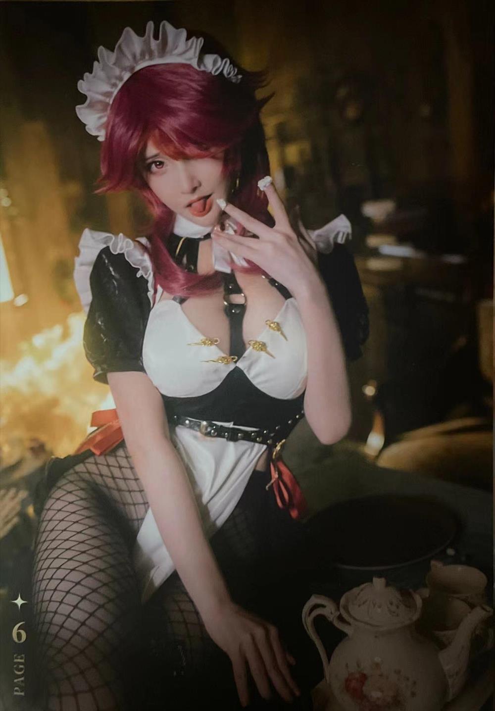 魔王大人Maou-原神-罗莎莉亚女仆[14P] COS网红博主 预览2图