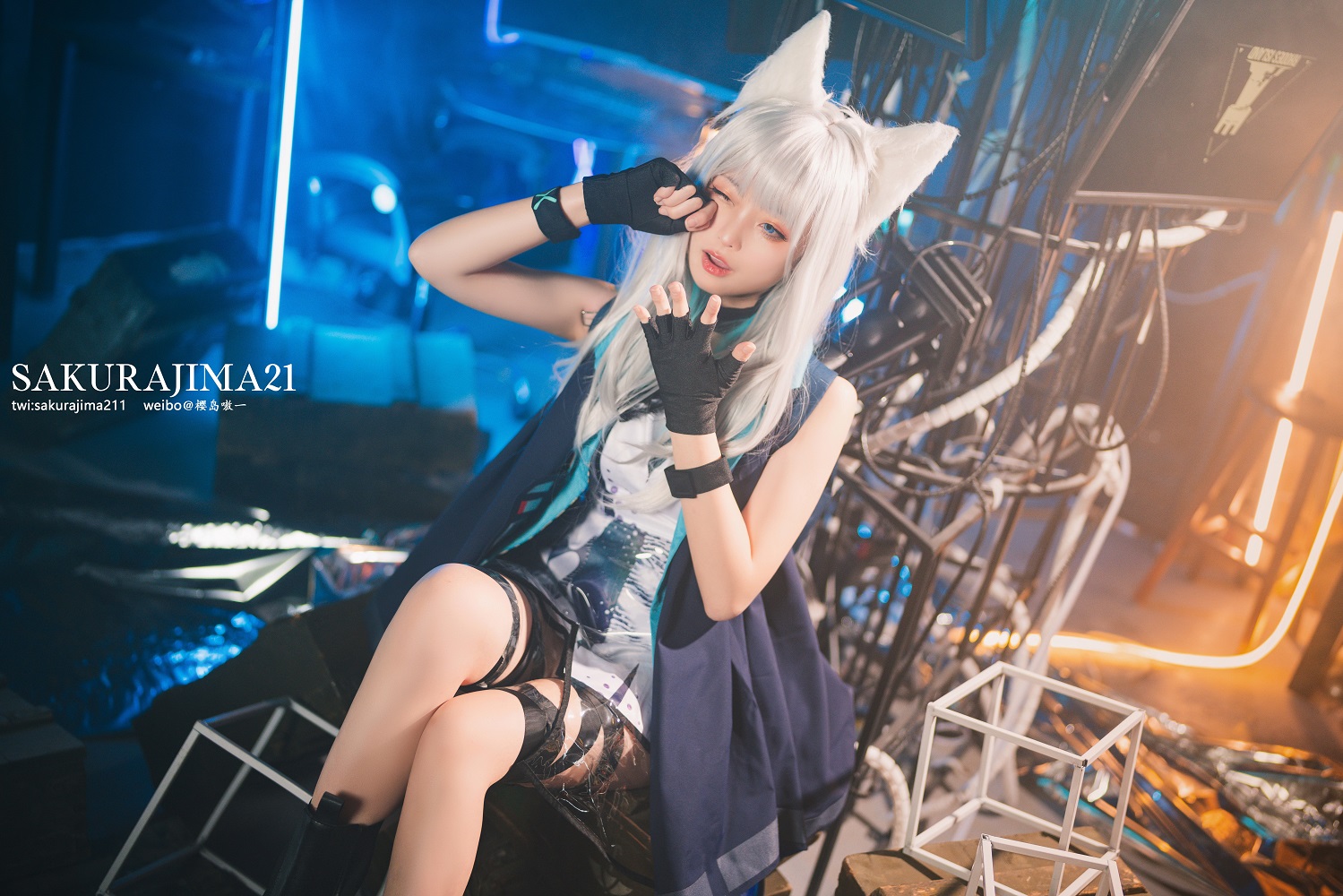 樱岛嗷一-明日方舟-迷迭香[13P] COS网红博主 预览1图