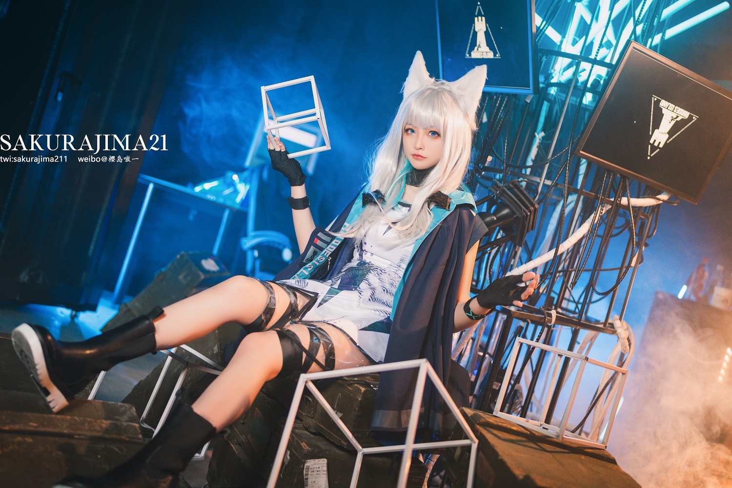 樱岛嗷一-明日方舟-迷迭香[13P] COS网红博主 预览2图