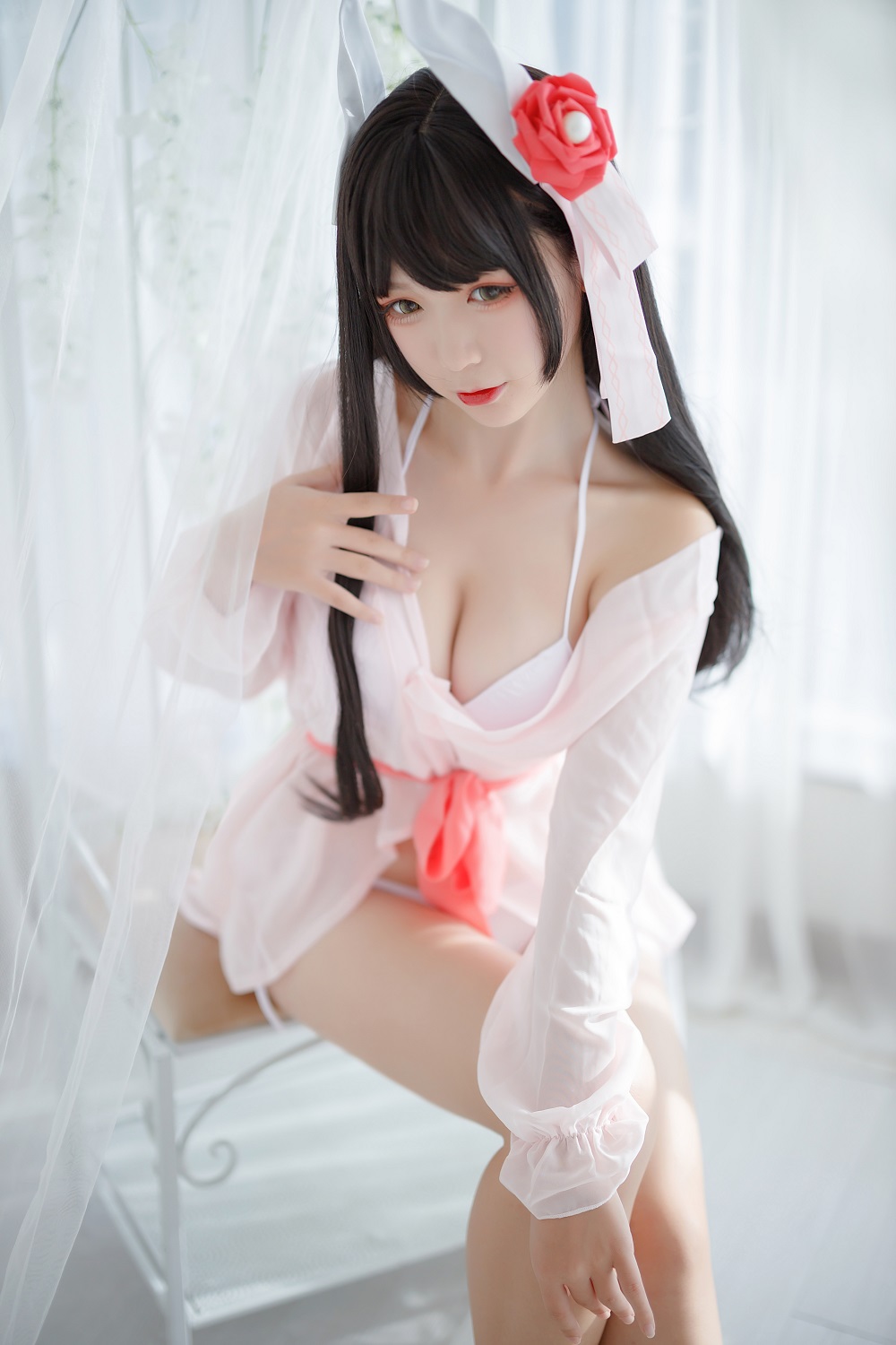 樱落Selena-碧蓝航线-比叡鲟睡衣[34P+2V] COS网红博主 预览1图