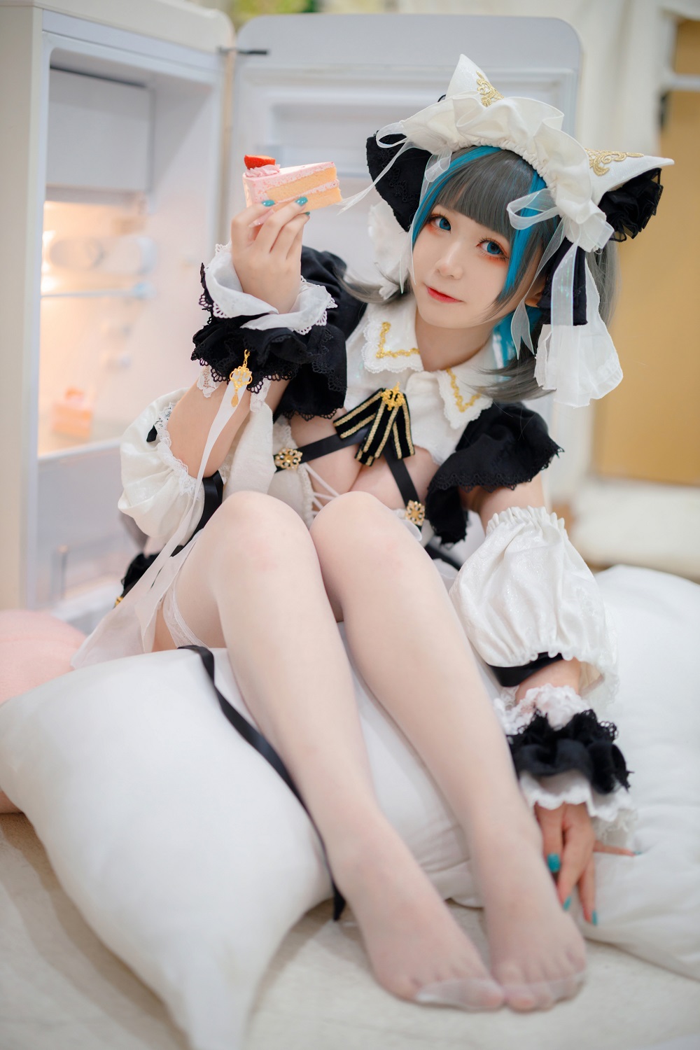 樱落Selena-碧蓝航线-柴郡[28P] COS网红博主 预览2图