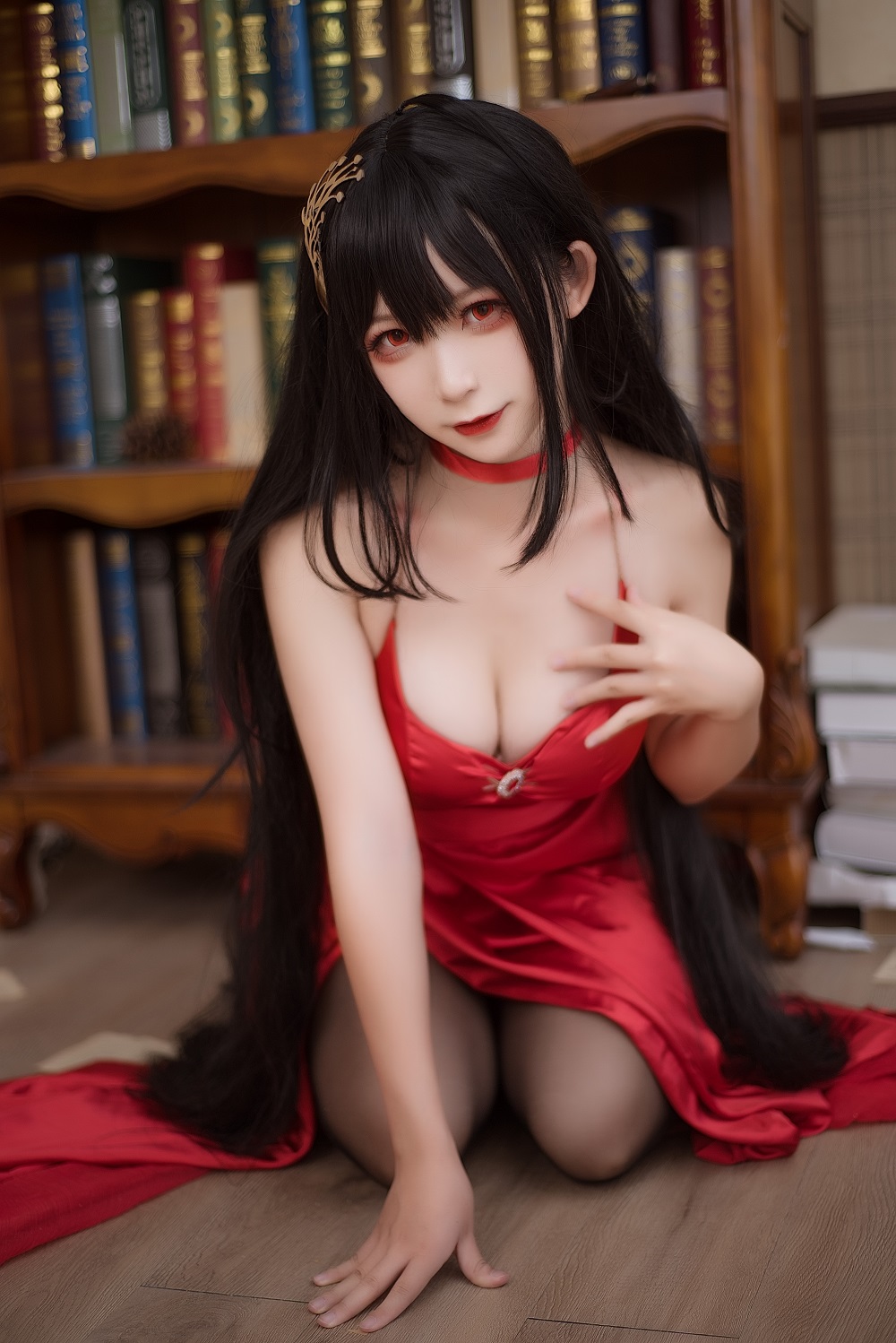 樱落Selena-碧蓝航线-大凤礼服[14P] COS网红博主 预览2图