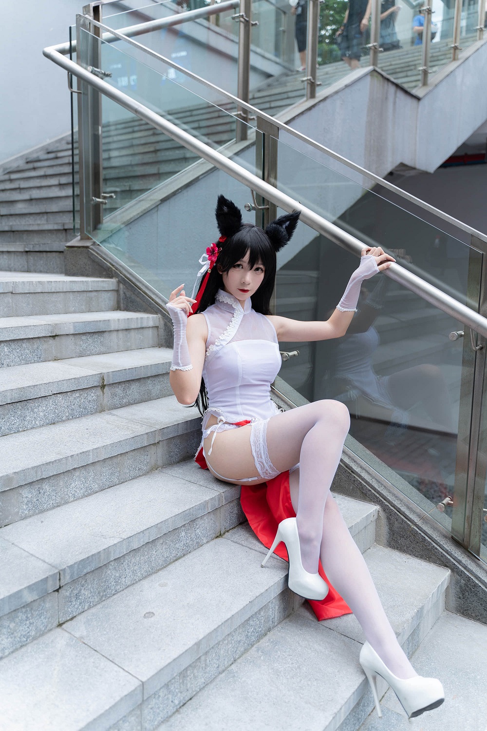 樱落Selena-碧蓝航线-爱宕旗袍[9P] COS网红博主 预览1图