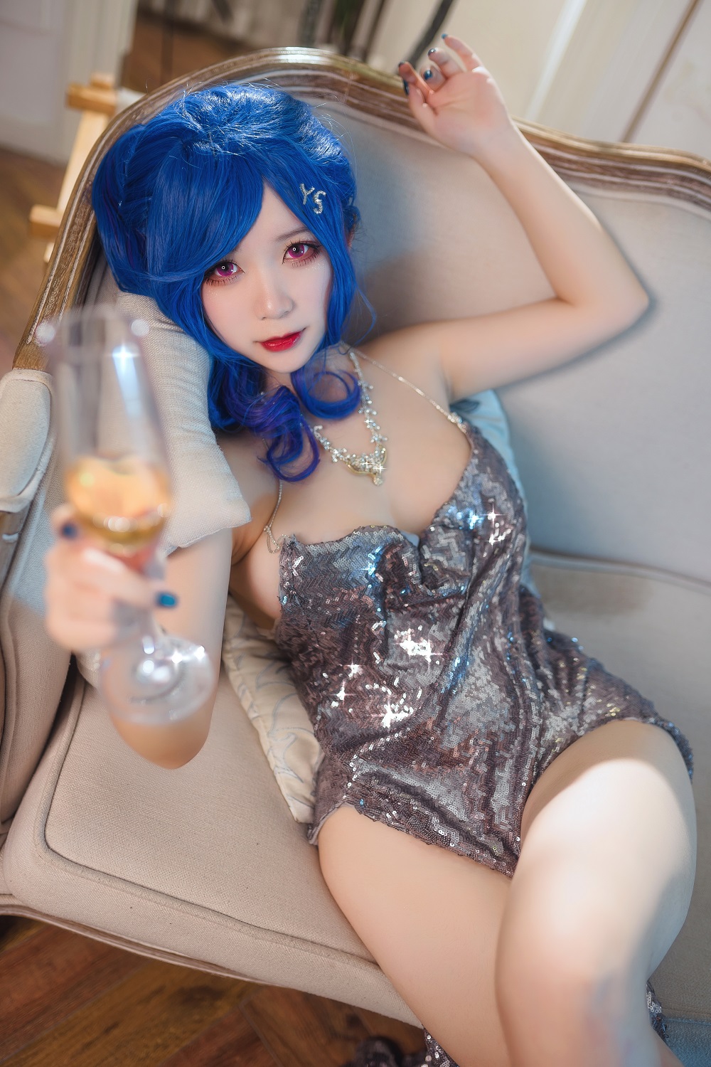 樱落Selena-碧蓝航线-圣路易斯礼服[24P] COS网红博主 预览2图