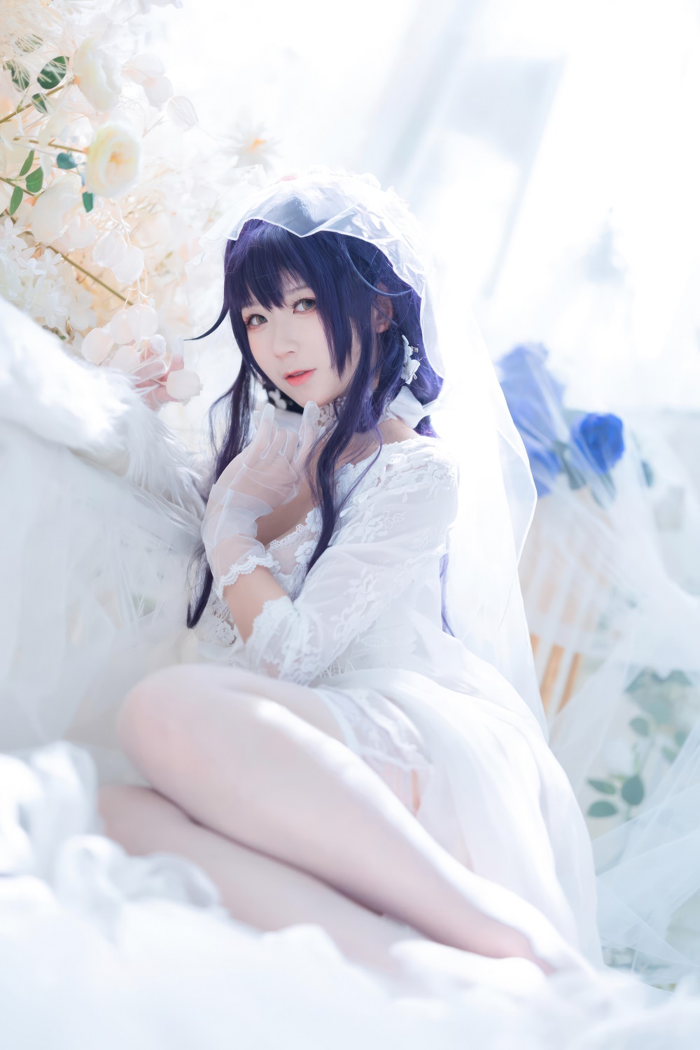 樱落Selena-碧蓝航线-吾妻花嫁[19P] COS网红博主 预览2图