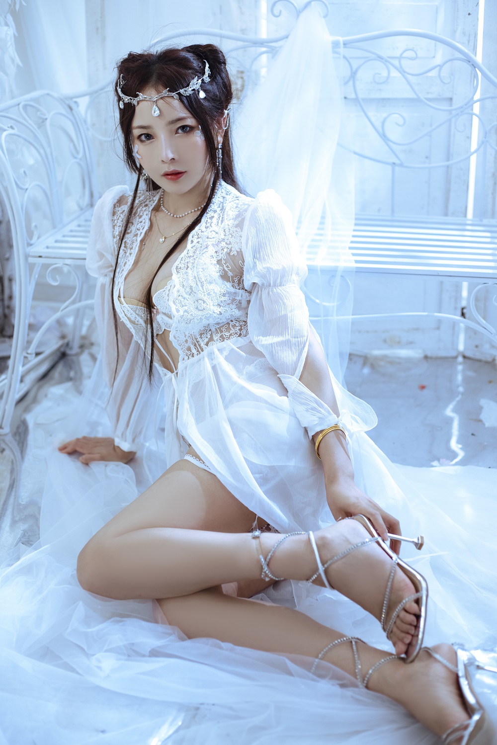 苏嫣qvq-精灵纱裙[37P] COS网红博主 预览2图