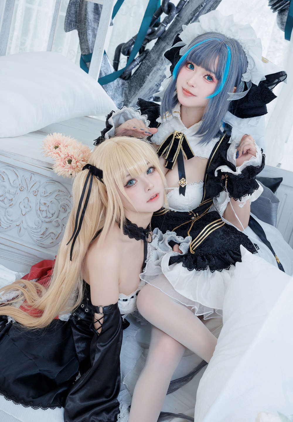w百合欧皇子w&肃雨雨雨-玛丽萝丝&柴郡[18P] COS网红博主 预览2图