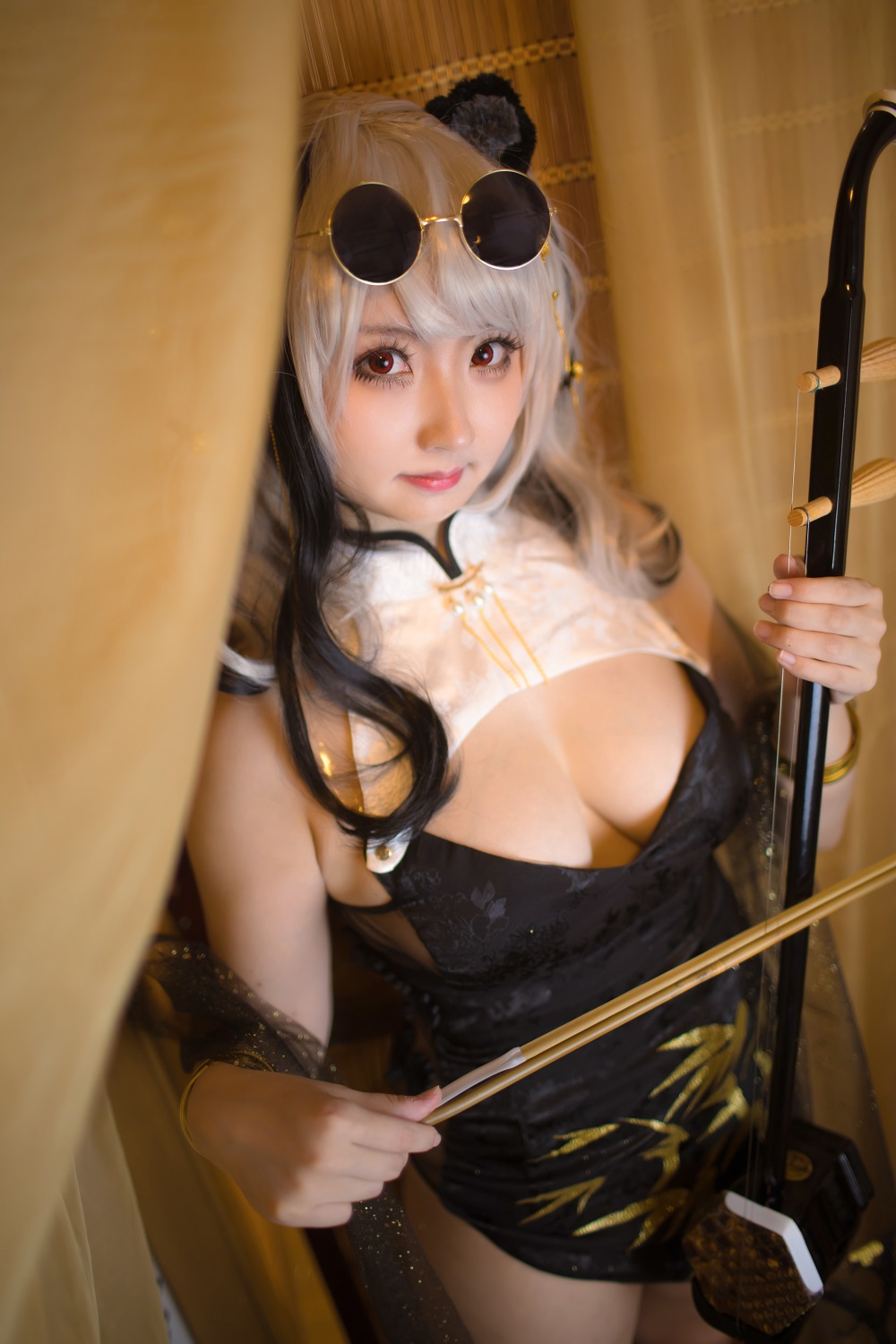 风筝筝筝w-明日方舟-食铁兽旗袍[9P] COS网红博主 预览2图