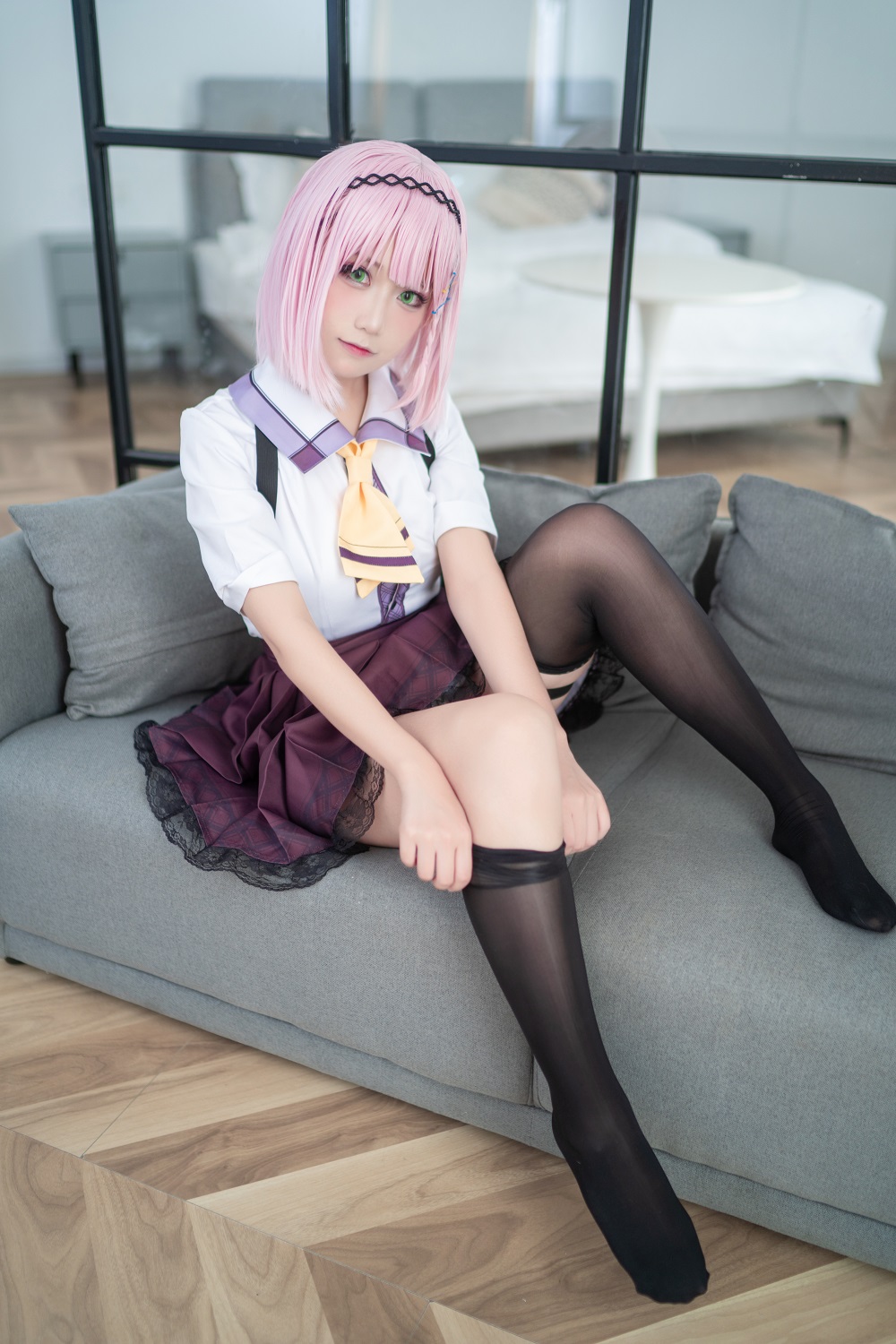 lunananya-天使纷扰-谷风天音校服[36P] COS网红博主 预览2图