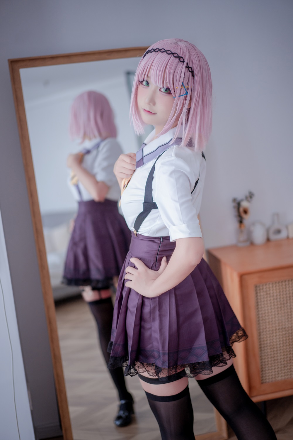 lunananya-天使纷扰-谷风天音校服[36P] COS网红博主 预览1图