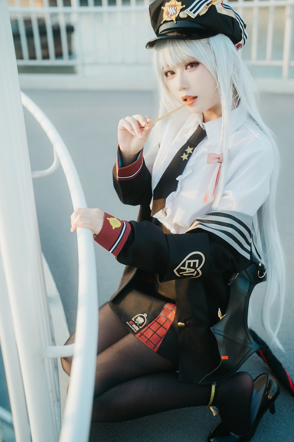 lunananya-蔚蓝档案-黑馆晴奈[46P] COS网红博主 预览1图