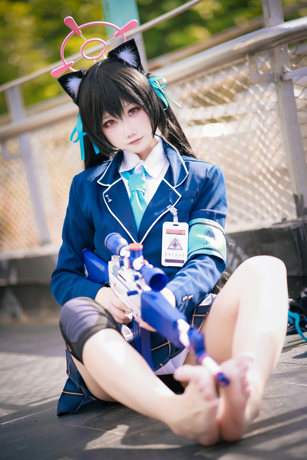 lunananya-蔚蓝档案-黑见芹香[25P] COS网红博主 预览2图