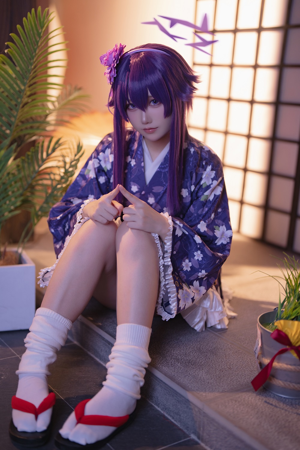 lunananya-蔚蓝档案-伊草遥香和服[34P] COS网红博主 预览1图