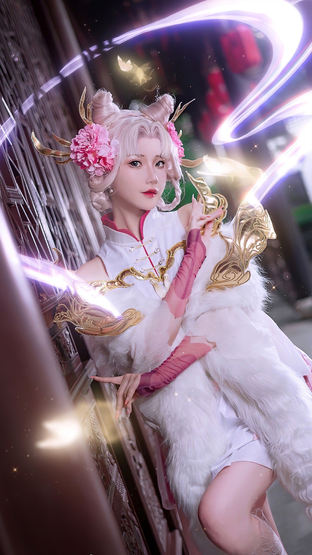 露兒大魔王-王者荣耀-嫦娥·拒霜思[17P] COS网红博主 预览2图