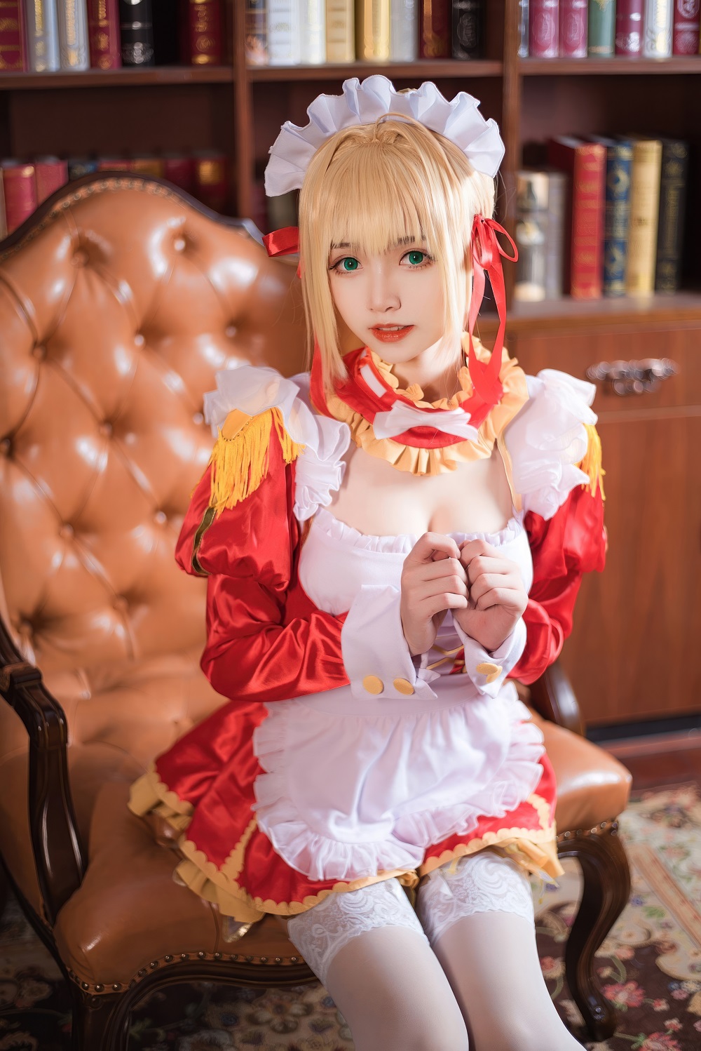 大大卷卷小卷-FGO-尼禄女仆[18P] COS网红博主 预览1图