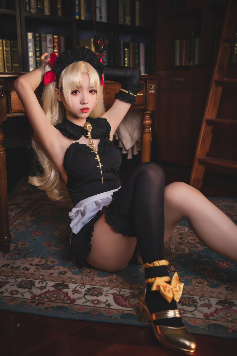 大大卷卷小卷-FGO-艾蕾什基伽尔女仆[13P] COS网红博主 预览1图