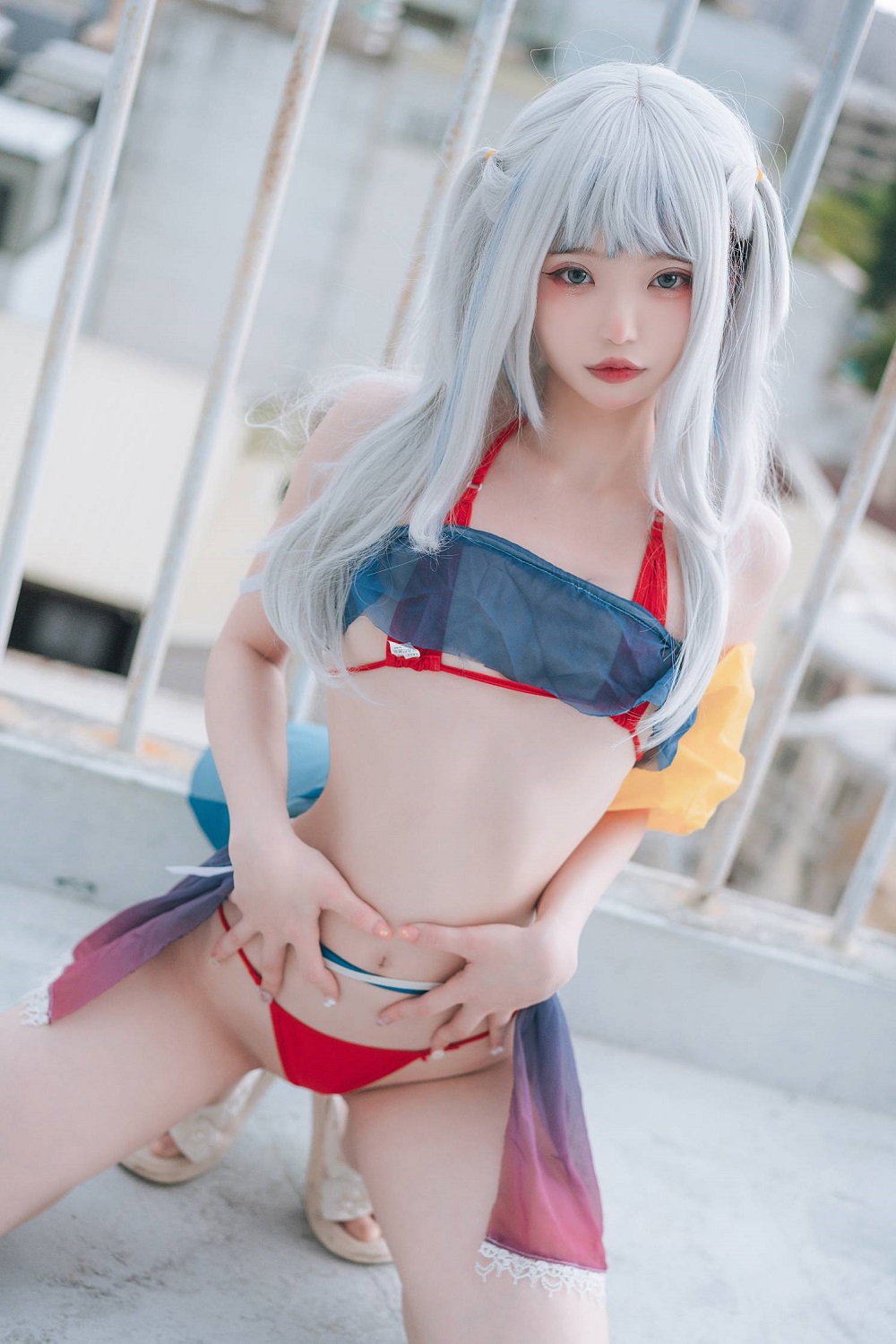 Irisuare爱莉-Hololive-噶呜古拉Gawr Gura泳装[15P] COS网红博主 预览2图