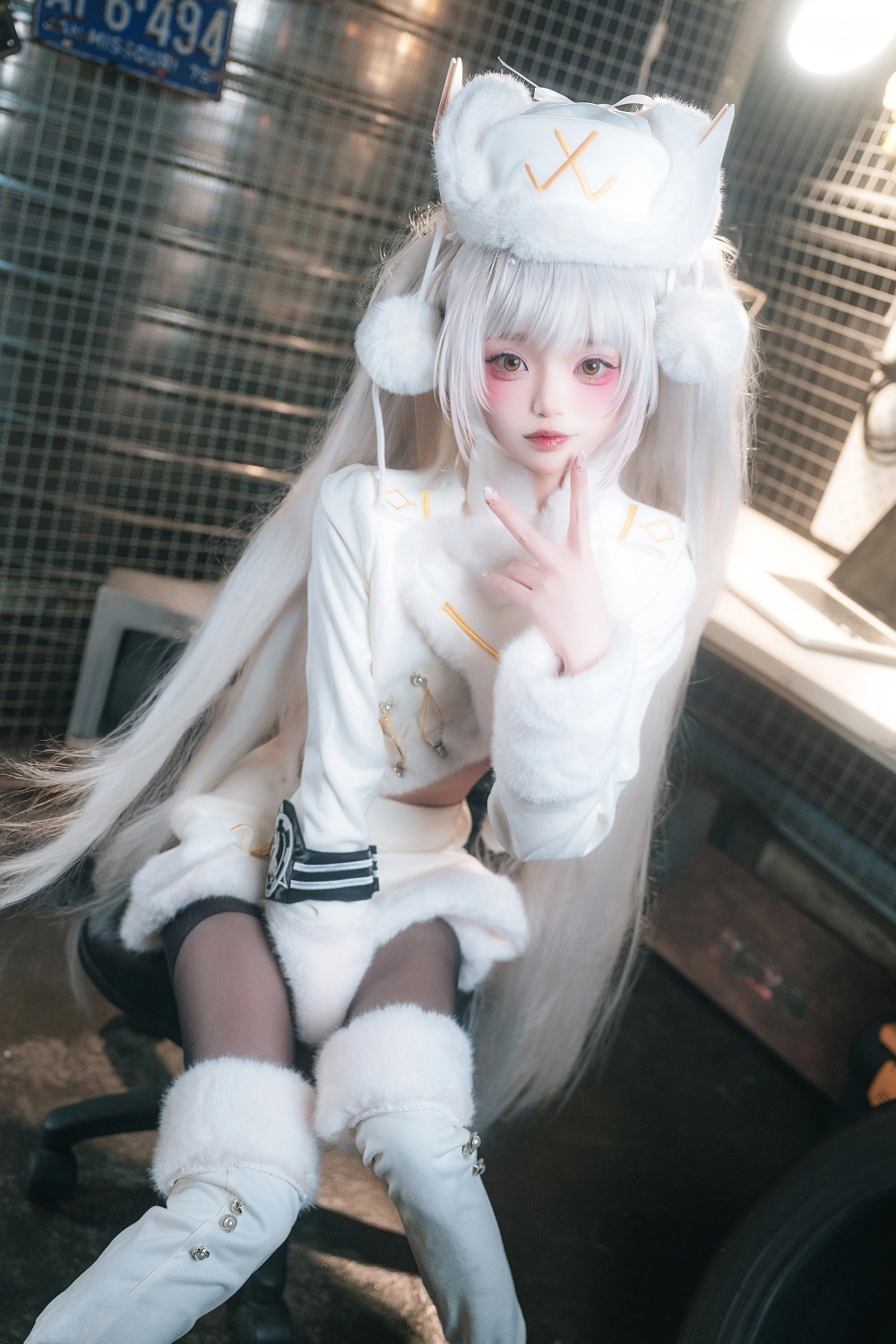 Irisuare爱莉-Nikke胜利女神-布兰儿·白色热恋[19P] COS网红博主 预览1图