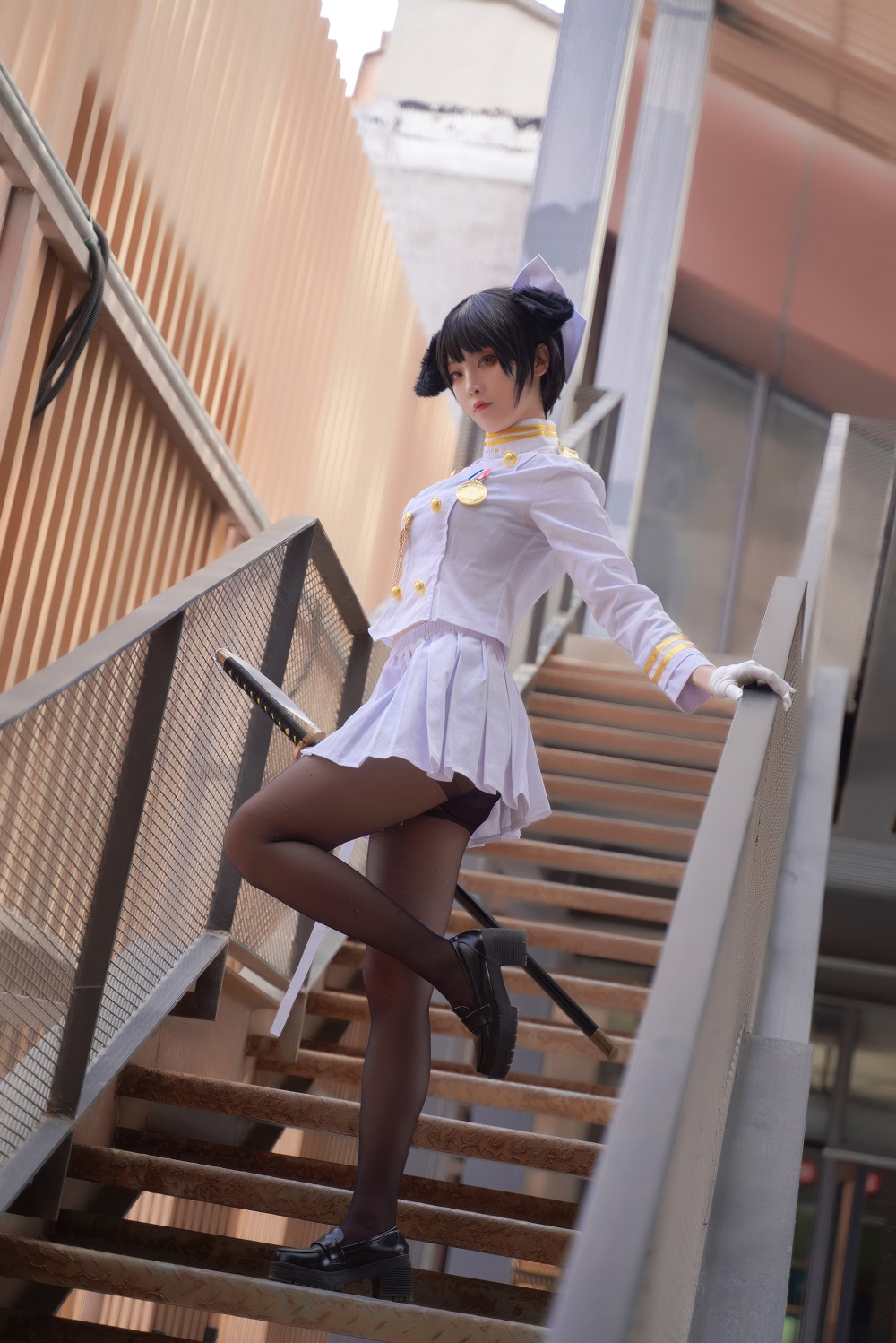 白露很白-碧蓝航线-高雄制服[28P] COS网红博主 预览1图