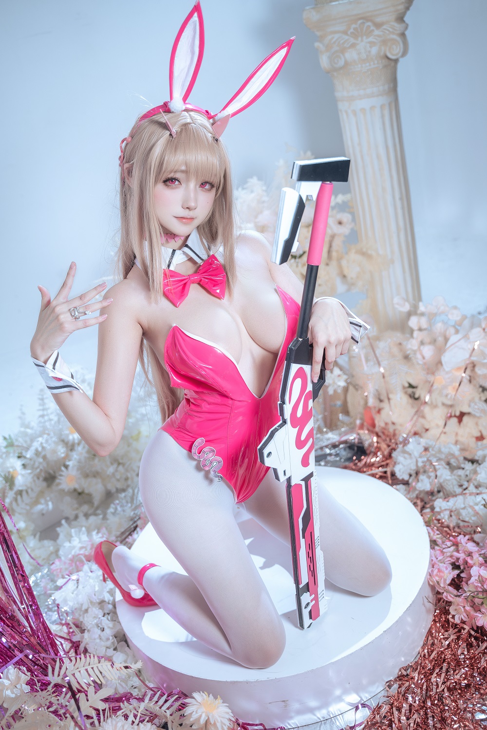 Seya狮砸-Nikke胜利女神-毒蛇兔女郎[12P] COS网红博主 预览2图