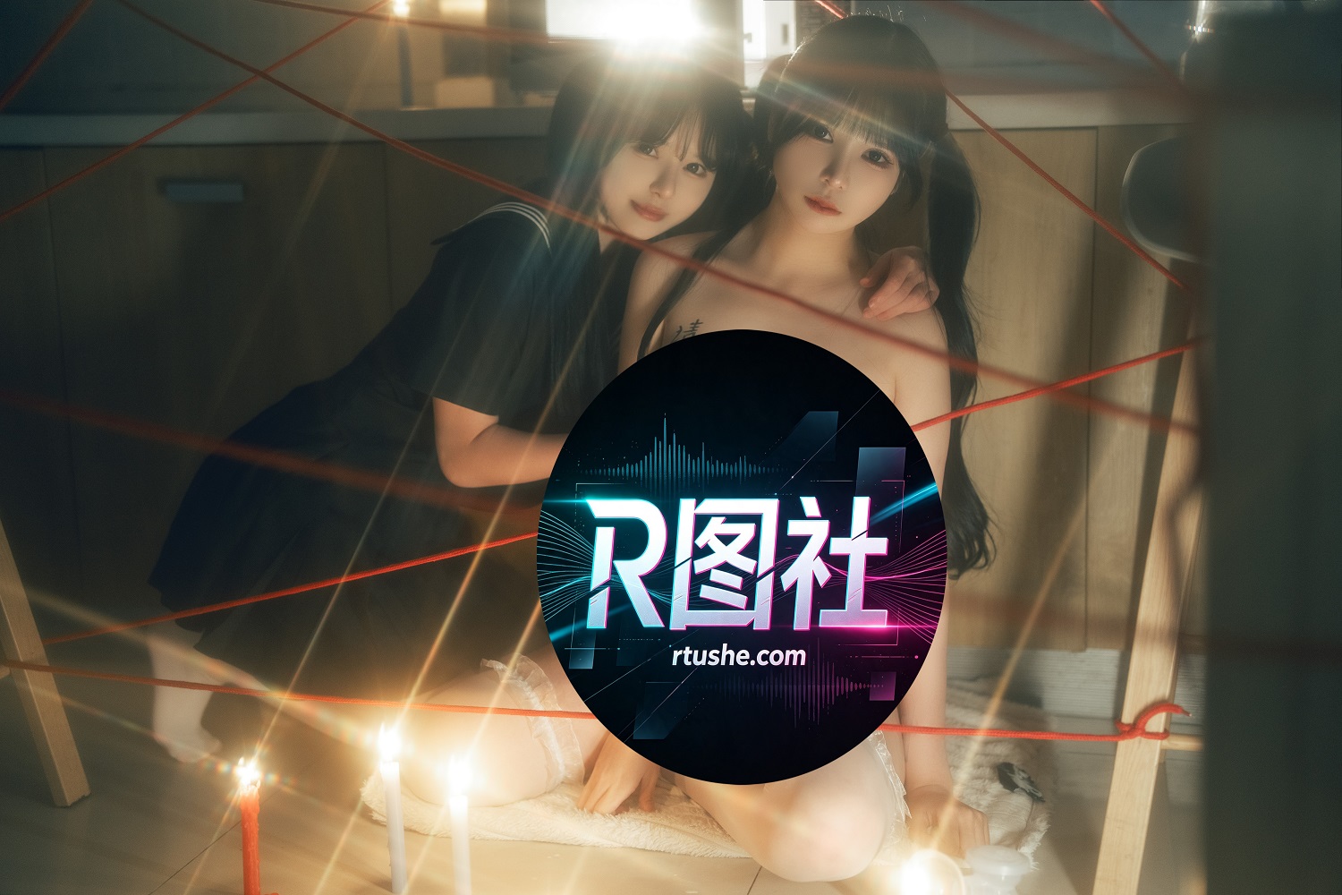 rua阮阮&小九酱-双人奶牛孕图[50P] COS网红博主 预览2图