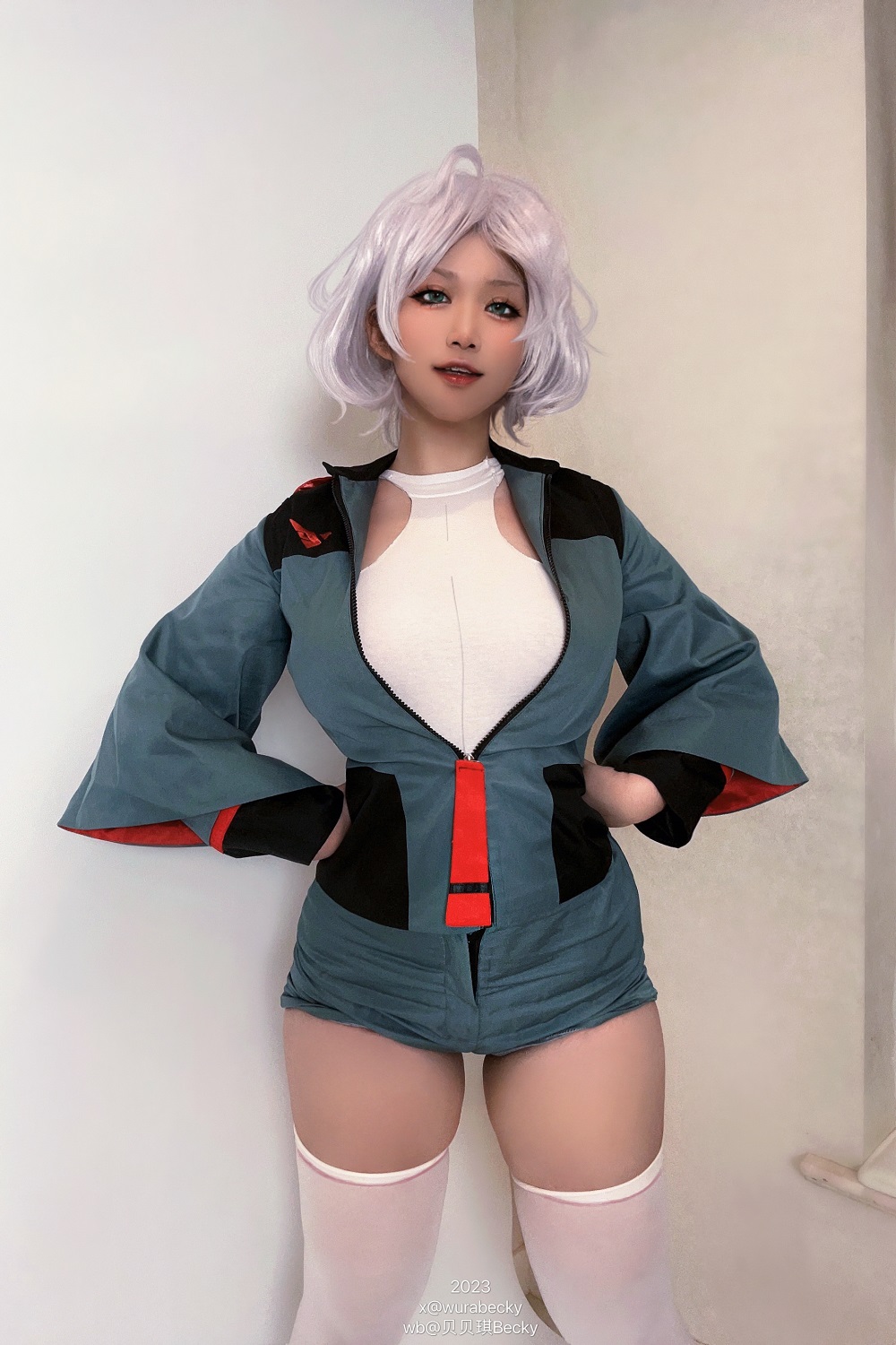 贝贝琪Becky-水星的魔女-塞西莉亚肉肉[35P] COS网红博主 预览2图