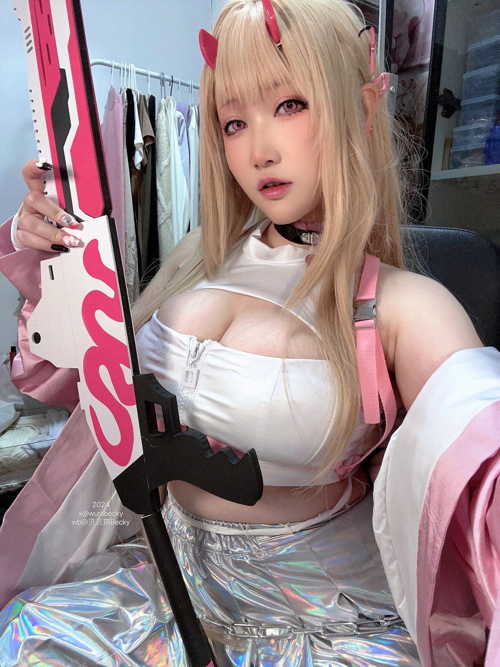 贝贝琪Becky-Nikke胜利女神-毒蛇常服[35P+8V] COS网红博主 预览1图