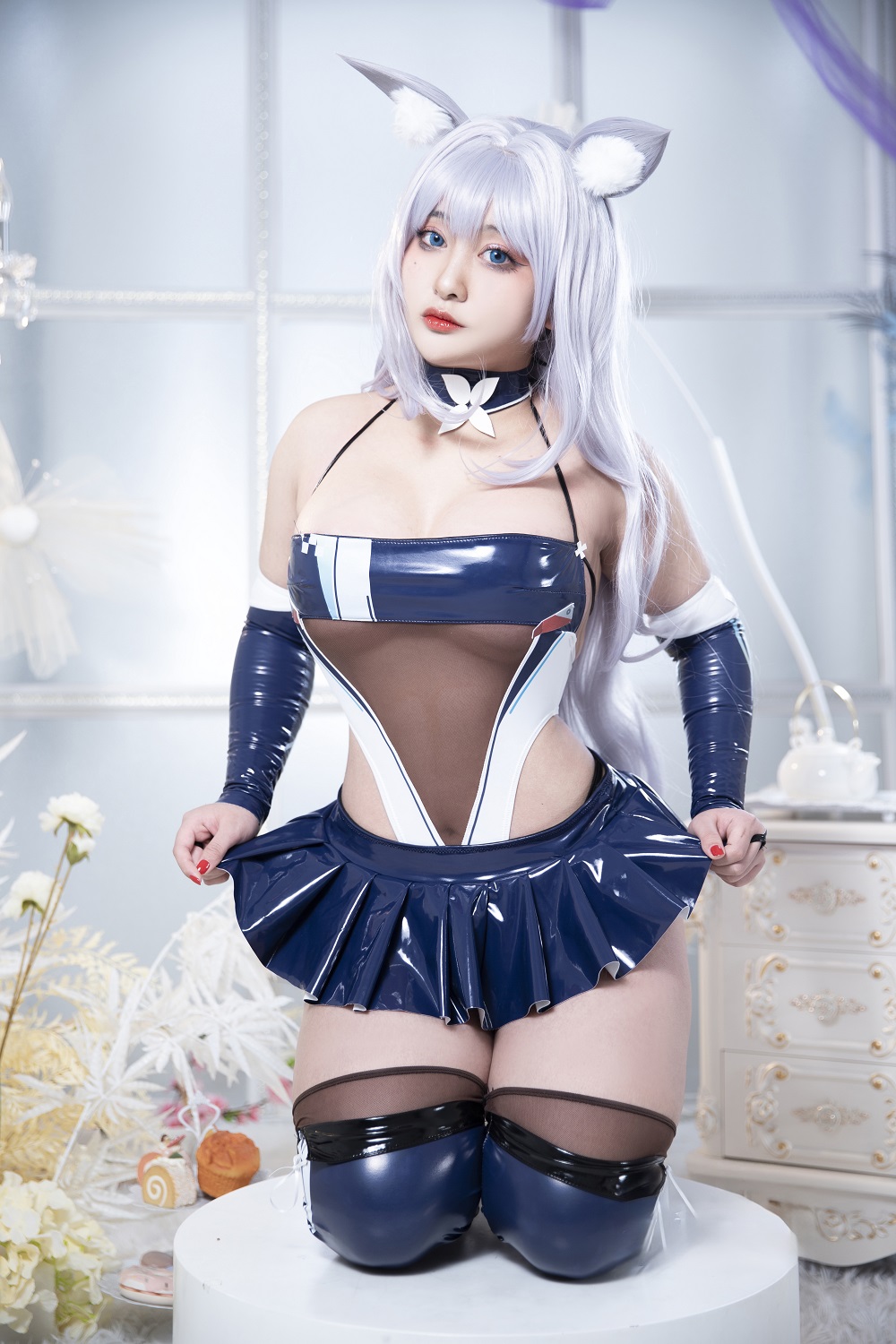 洛璃LoLiSAMA-碧蓝航线-信浓赛车服[61P] COS网红博主 预览2图