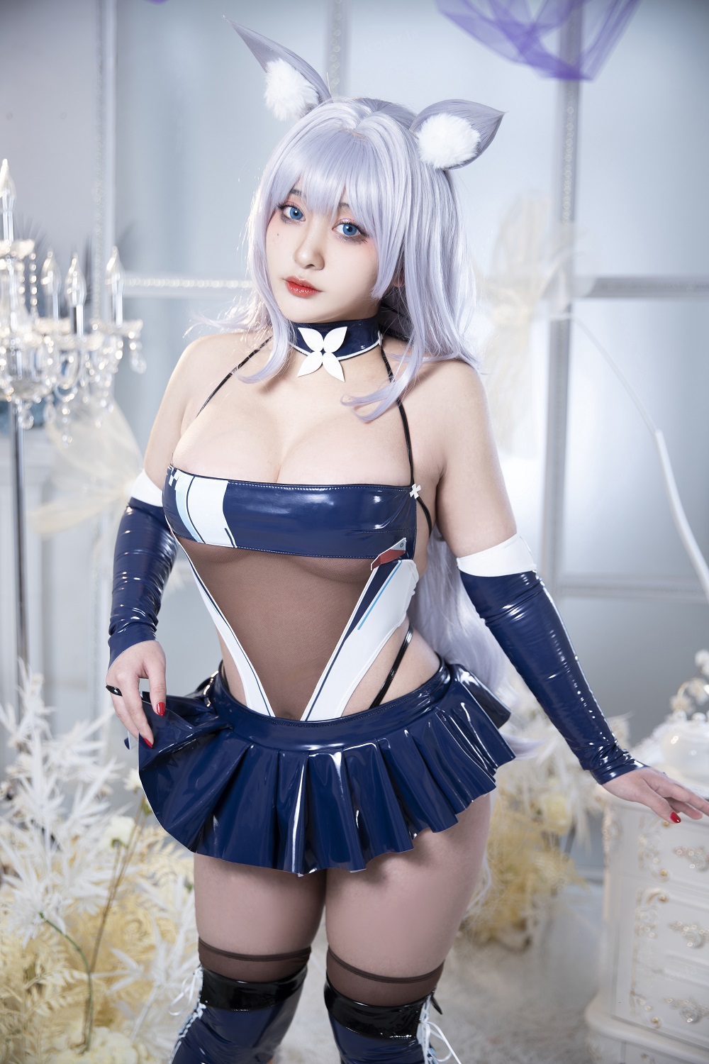 洛璃LoLiSAMA-碧蓝航线-信浓赛车服[61P] COS网红博主 预览1图