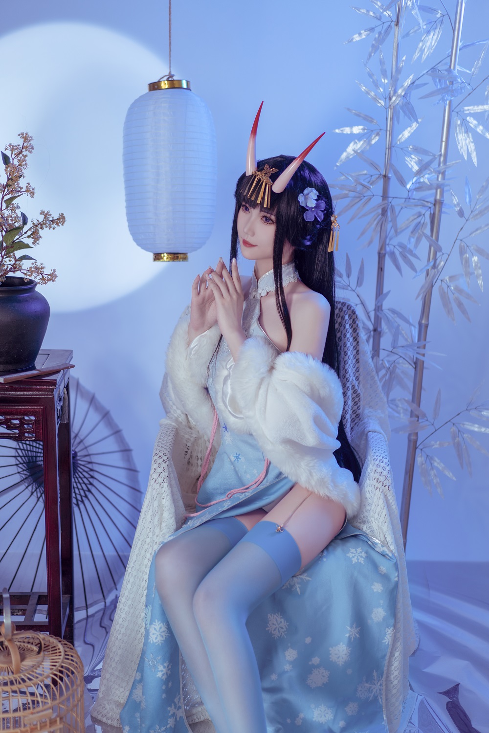 花兮honoka-碧蓝航线-能代·冬雪沁香[12P] COS网红博主 预览2图