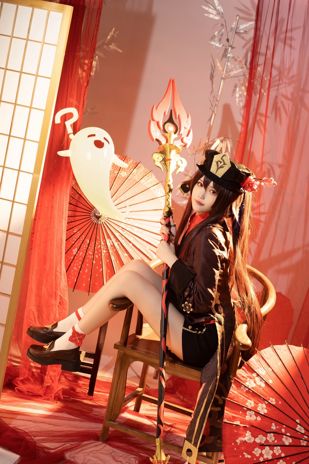 花兮honoka-原神-胡桃[10P] COS网红博主 预览2图