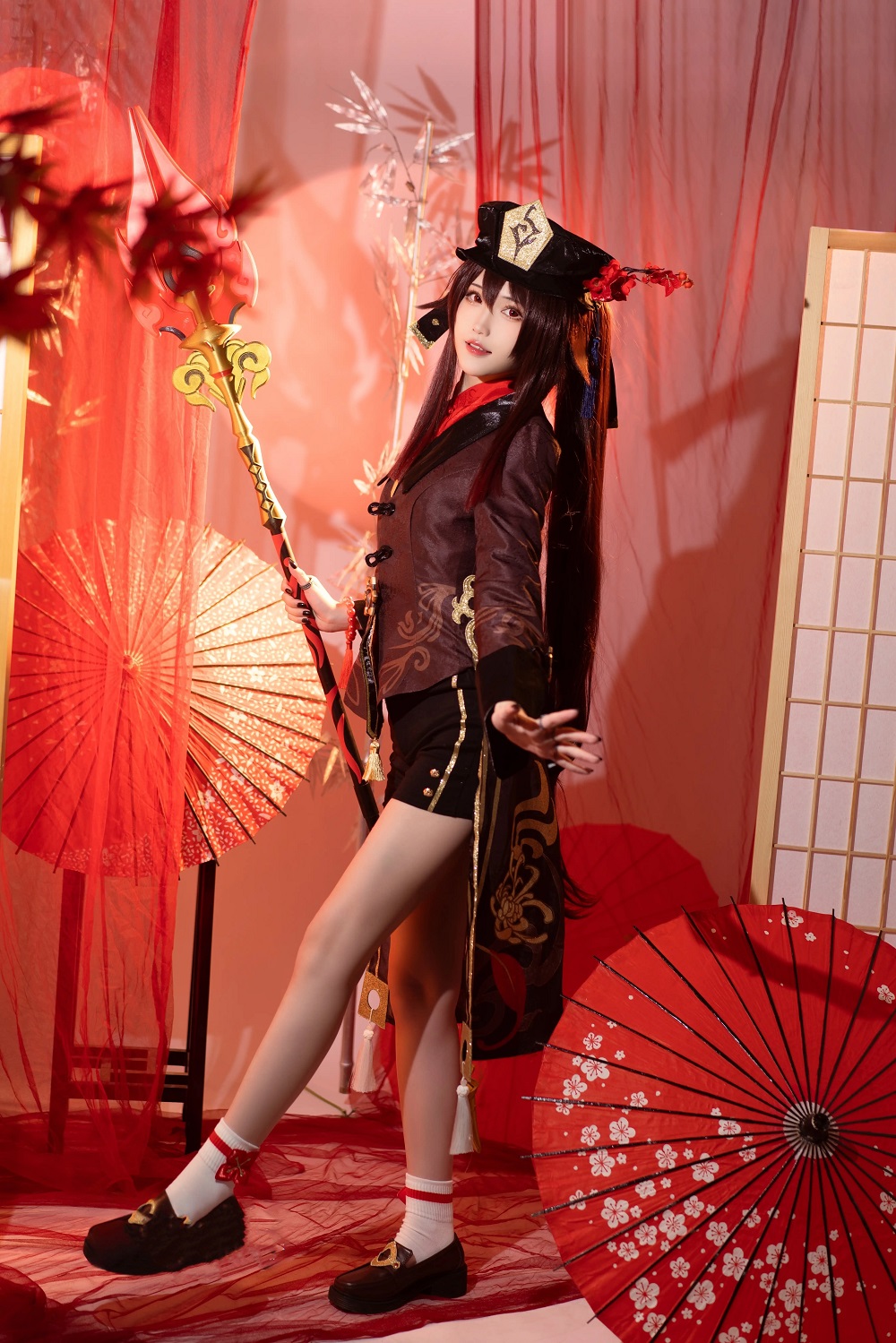 花兮honoka-原神-胡桃[10P] COS网红博主 预览1图
