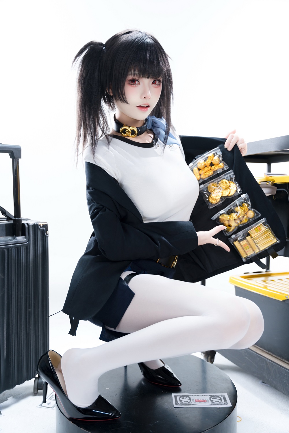 九柒喵-Nikke胜利女神-索拉[26P] COS网红博主 预览2图