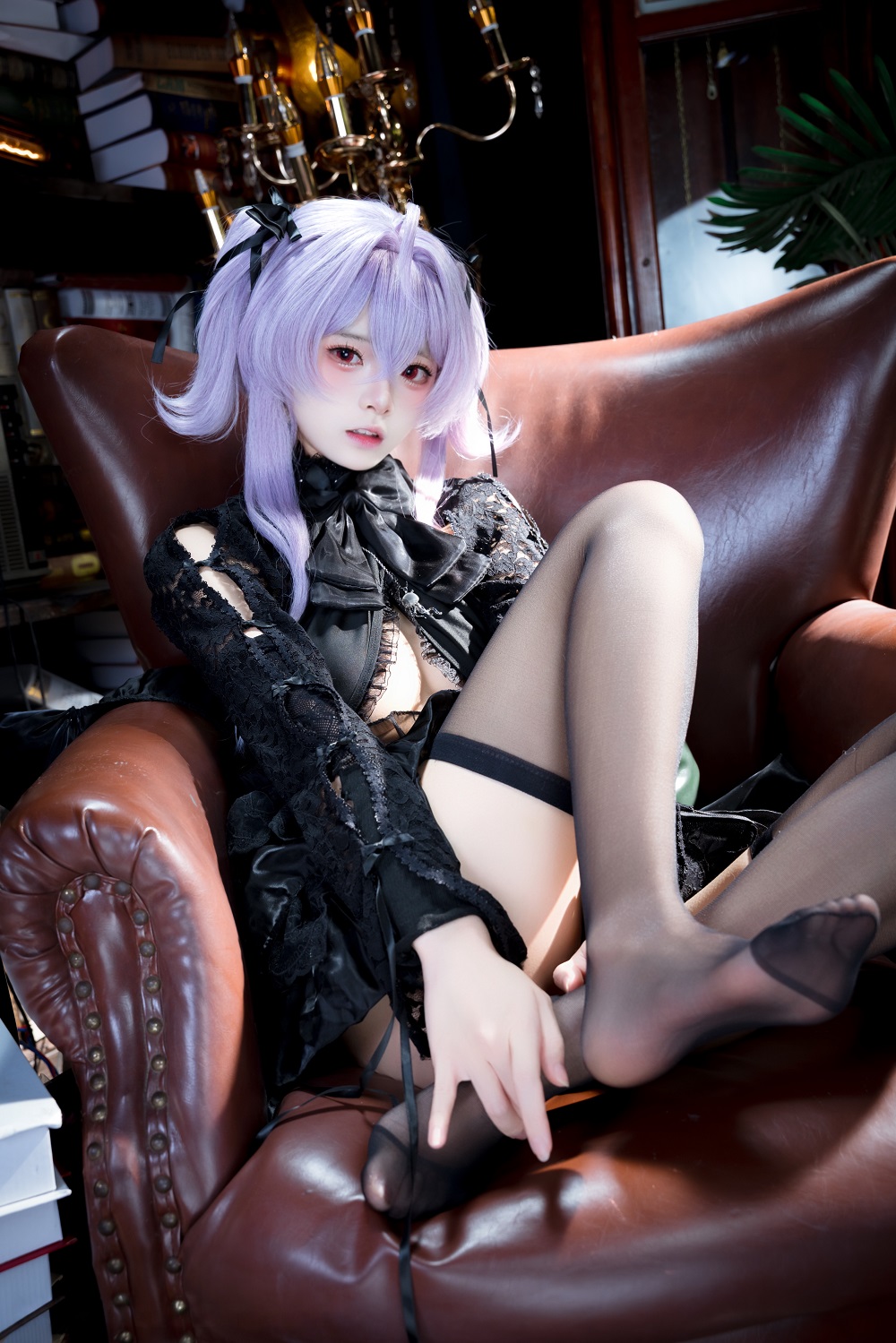 九柒喵-Nikke胜利女神-莉贝雷利奥·水母礼服[26P] COS网红博主 预览2图