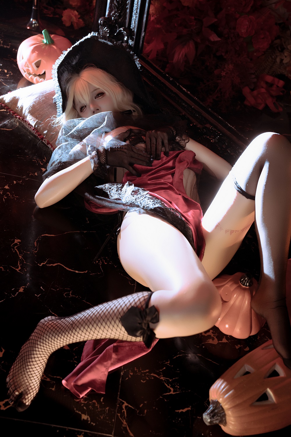 阿薰kaOri-万圣节限定-魔女姐姐&幽灵娘[162P+13V] COS网红博主 预览1图